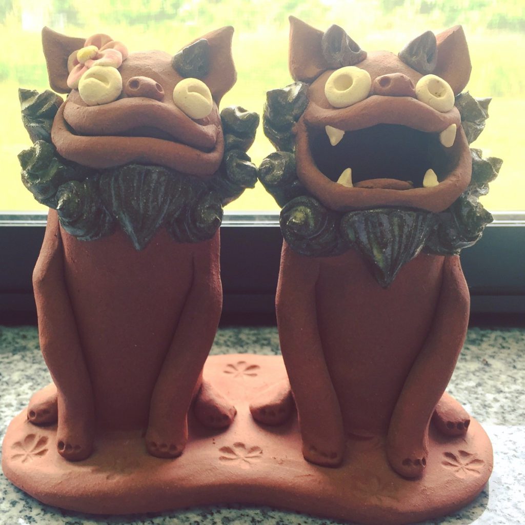 A pair of Shisa Dogs