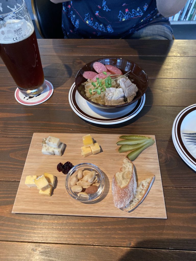 A Cheese plate at Wolfbrau