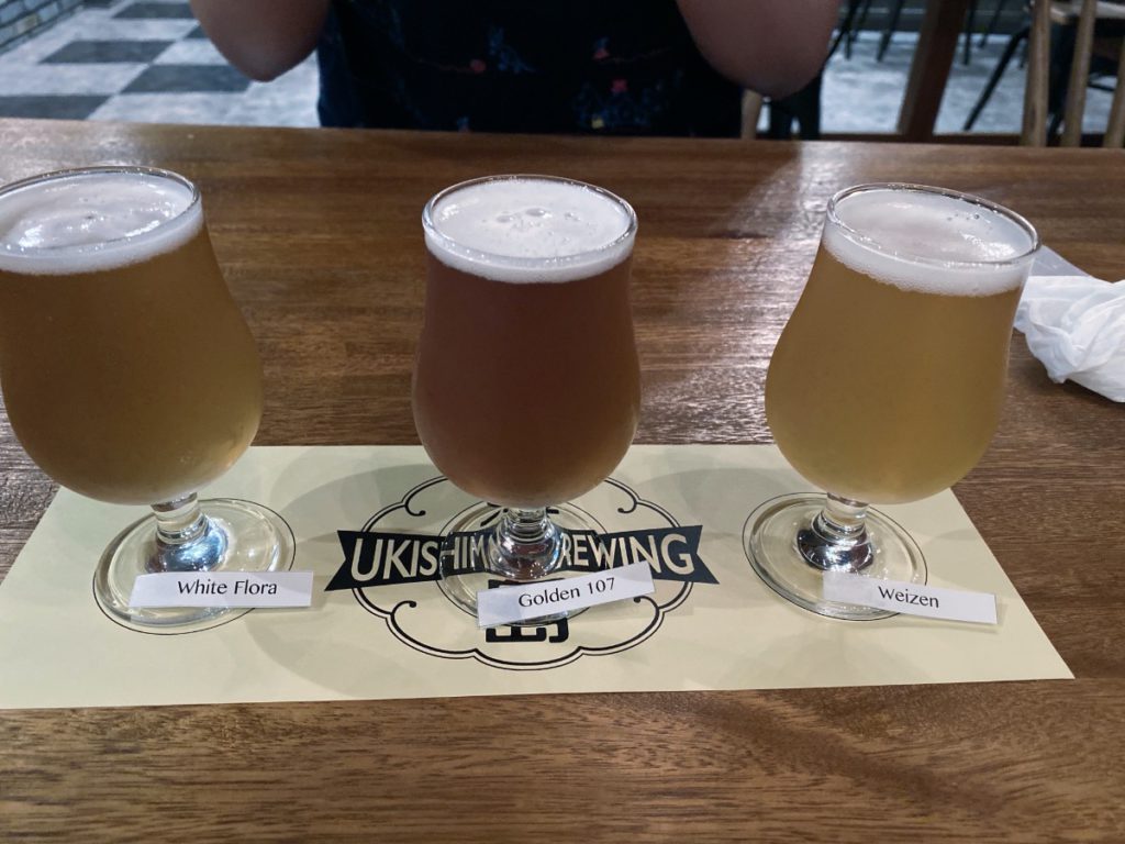 A Beer Flight at Ukishima Brewing