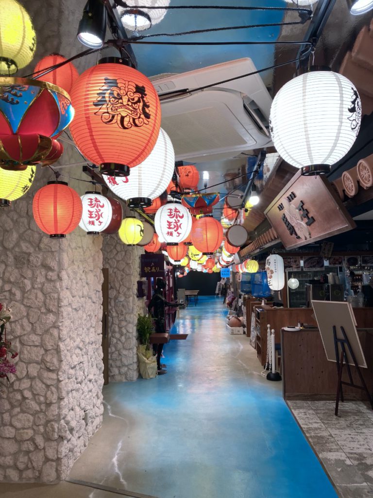 Lanterns in the basement Ramen and Izakaya Floor