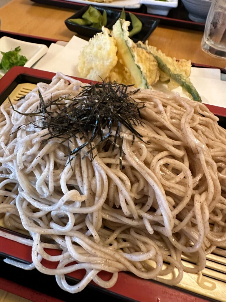 Close up of i-naba noodles. 