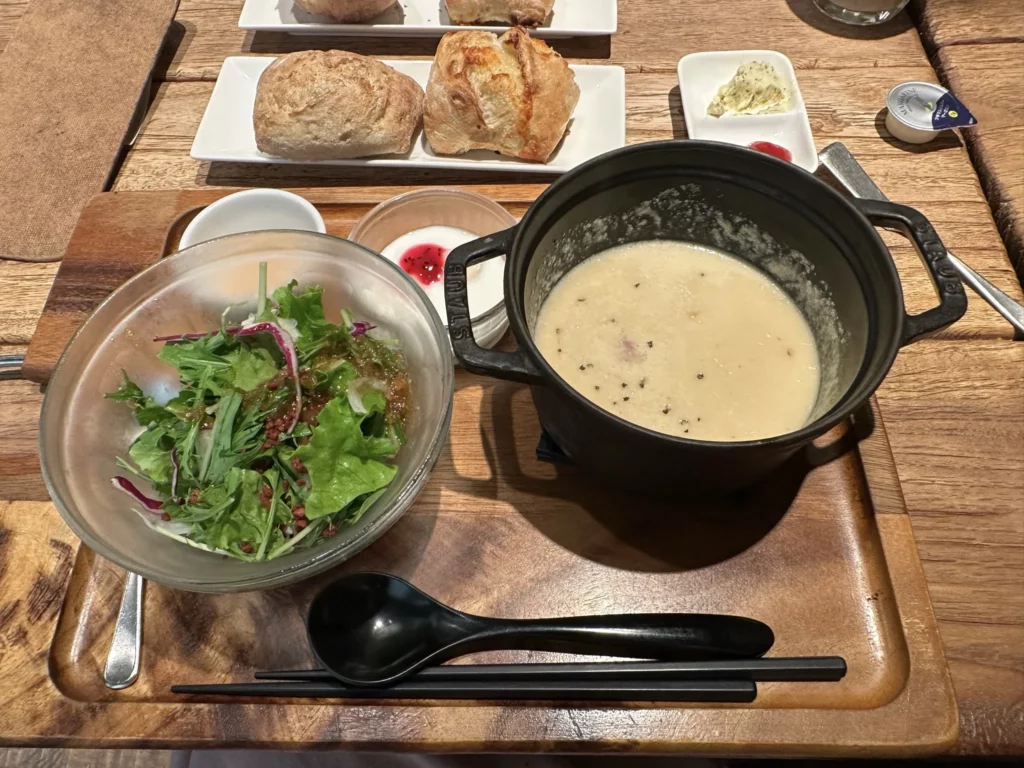 Corn soup at Bracken in Kagoshima